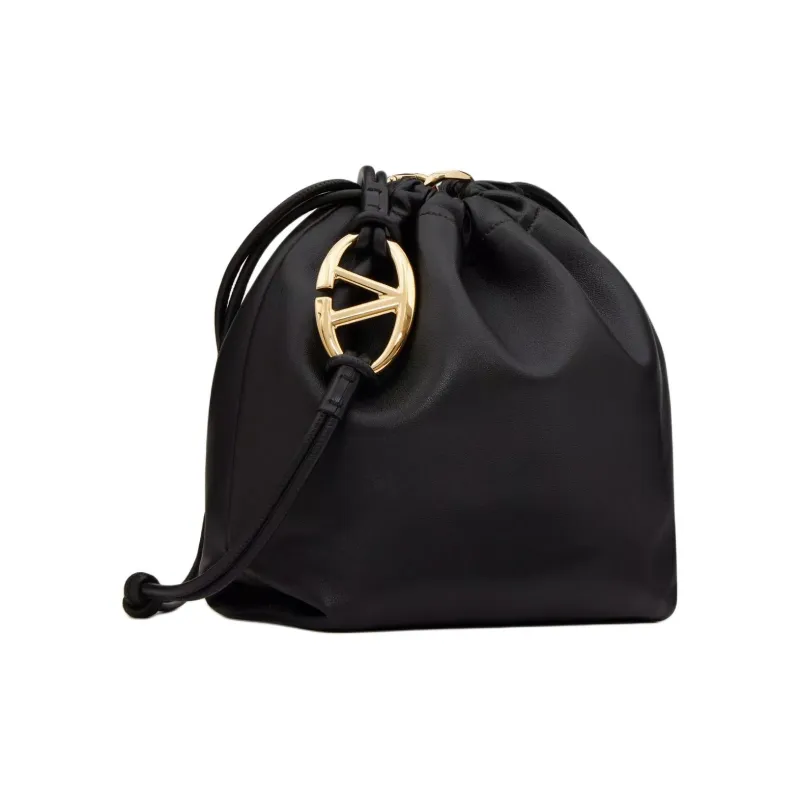 Valentino Vlogo Nappa Leather Crossbody Bag Shoulder Bag Women's Black-1