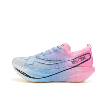 XTEP Racing 160X 5.0 PRO Running Shoes Women's Low Top Fluorescent Cherry Pink/Moon Blue