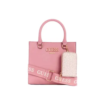 GUESS Artificial Leather Handbag Small Size Women's Pink