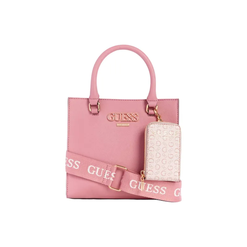 GUESS Artificial Leather Handbag Small Size Women's Pink-0