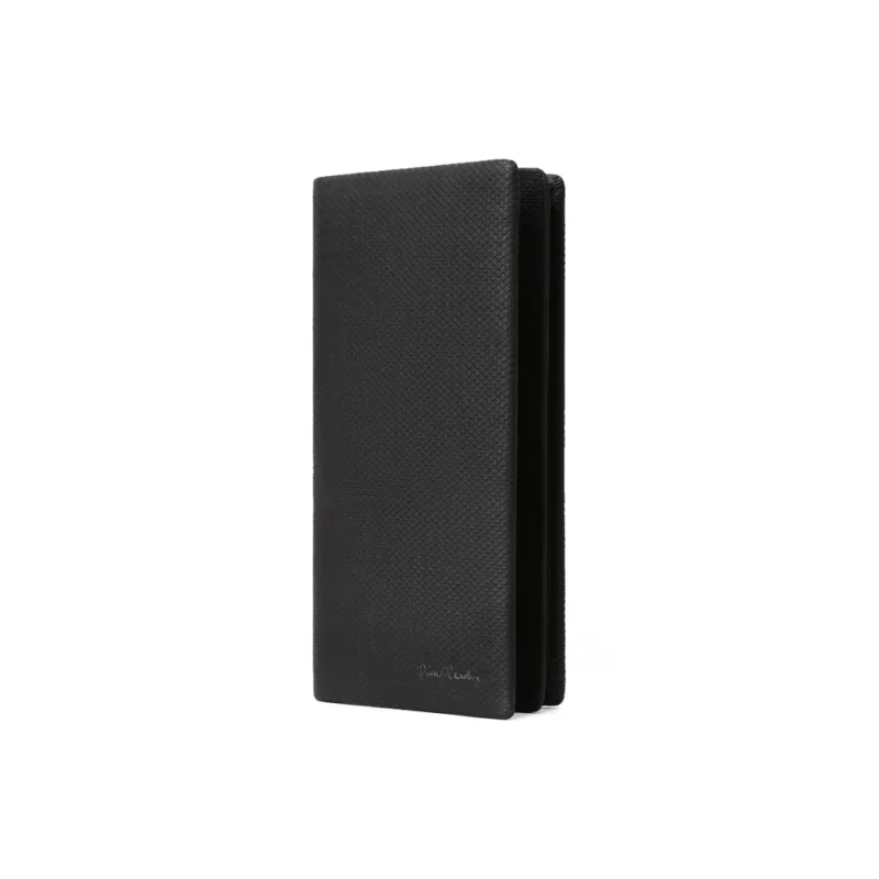 PIERRE CARDIN Top Grain Cow Leather Business Suit Wallet Men's Black/Coffee-1