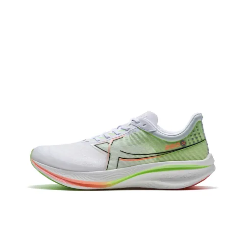 XTEP 260x Running Shoes Men Low-Top New White/Ghost Green/Fluorescent Soft Orange