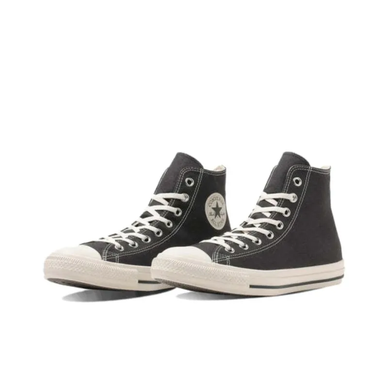 Converse All Star WASHEDCANVAS HI Abrasion Resistant Shock Absorbers High Top Canvas Shoes Unisex Black White-2