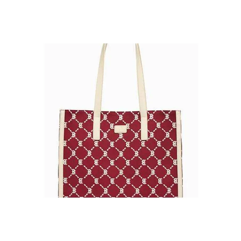 MLB Polyester Tote Bag, Shopping Bag, Combo Bag, Shoulder Bag, Handbag Regular Women's Red White Multicolor-3
