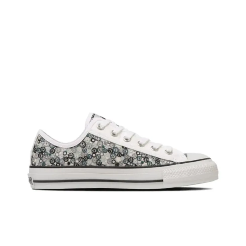 Converse All Star Anti Slip Wear Resistant Low Top Canvas Shoes Women's Green White-1