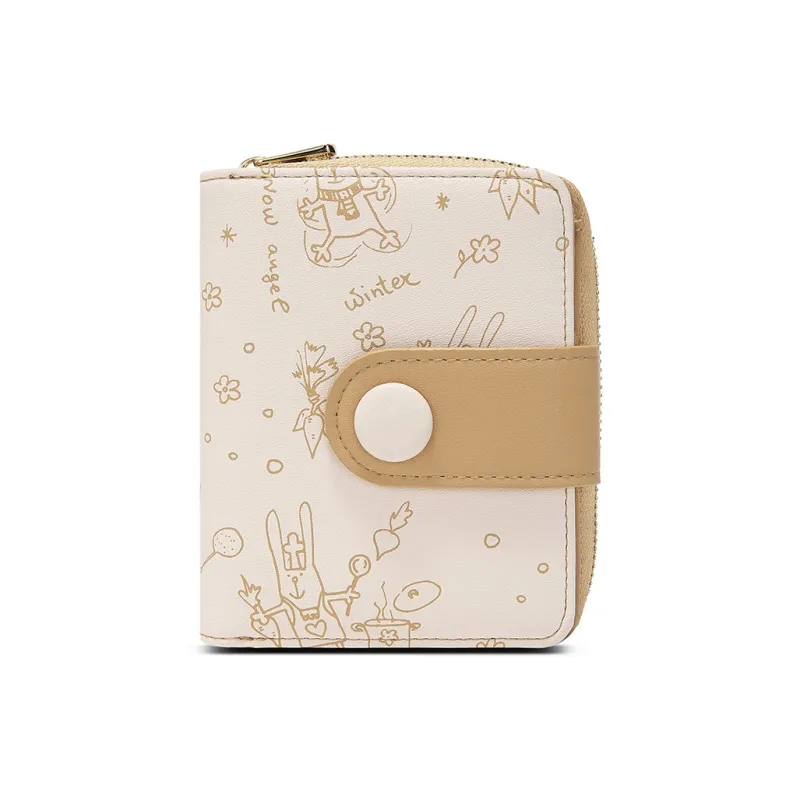 MEXICAN Cow Leather Wallet, Card Holder, Coin Purse Women's Brown/Light Green/Light Yellow-12