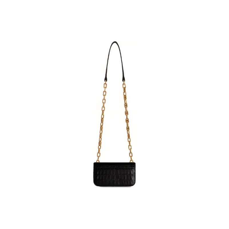 Balenciaga Gossip Cow Leather Chain Bag Shoulder Bag Crossbody Bag Extra Small Women's Black-4