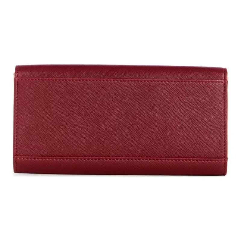 GUESS Artificial Leather Wallet Unisex Burgundy-1