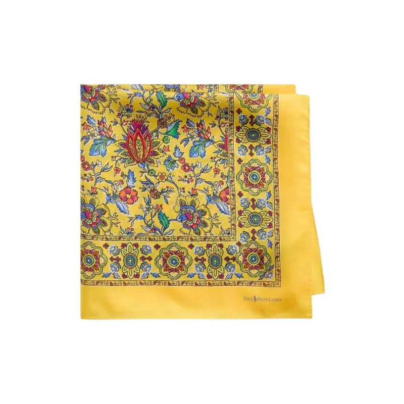 Polo Ralph Lauren Floral-print Mulberry-silk Pocket Square-1