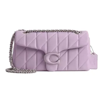 COACH Tabby Nappa Leather Vagabond Bag Crossbody Bag Shoulder Bag Medium Size Women's Light Purple