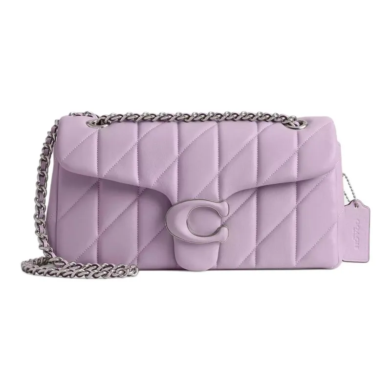 COACH Tabby Nappa Leather Vagabond Bag Crossbody Bag Shoulder Bag Medium Size Women's Light Purple-0