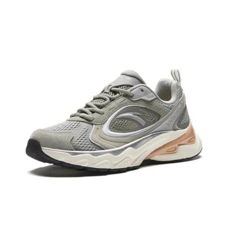 Anta Millennium 7 Cushioning Wear Resistant Low Top Casual Shoes Women's Gray White-2