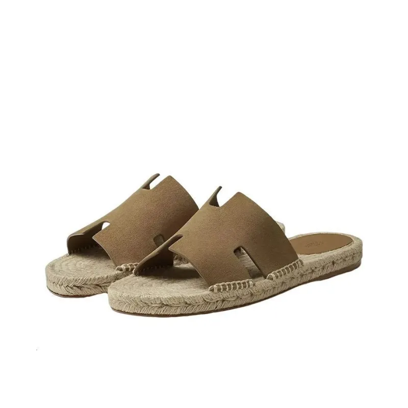 HERMES Antigua Odor Resistant Slide Slippers Men's Light Brown-2