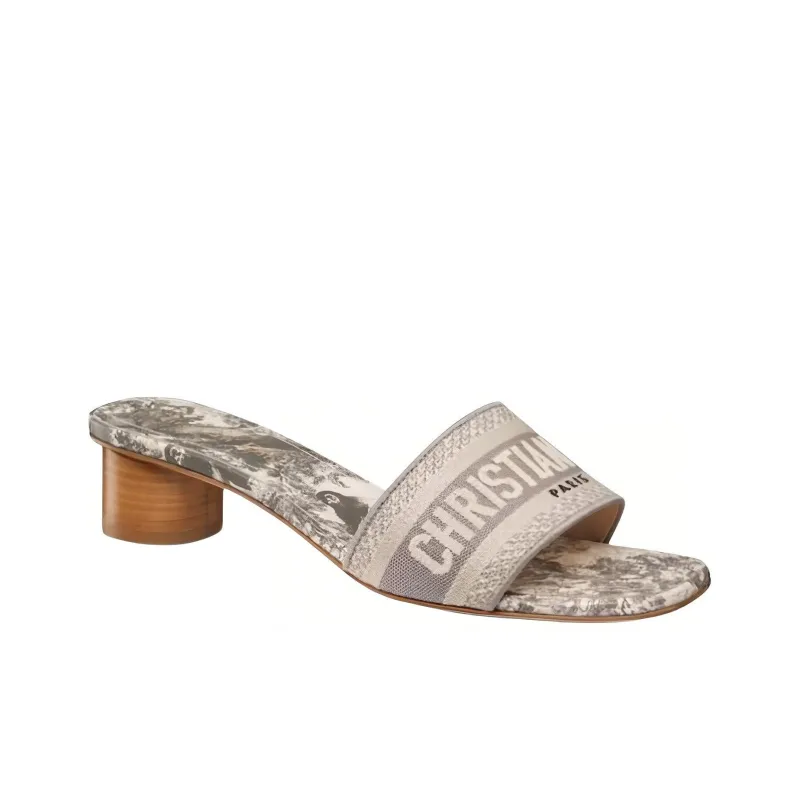 DIOR Dway Antibacterial Slide Slippers Women's Gray-2