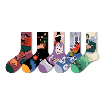 RUMEE FOR Mid-Calf Socks Unisex 5 Pack