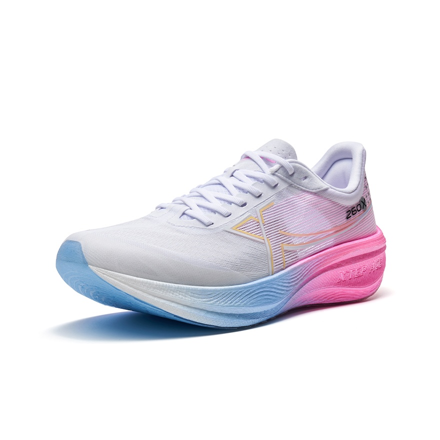 XTEP 260x Running Shoes Men Low-Top Sail White/Pink US M 9