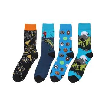 Flowers In Water Mid-Calf Socks Women's 4 Pack