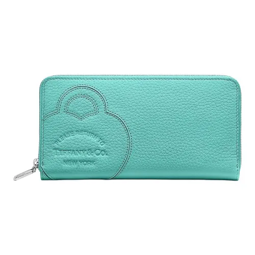 TIFFANY & CO. Return To Tiffany Collection Taurillon Leather Wallet Large Size Women's Tiffany Blue Color