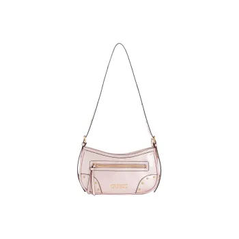 GUESS Patent Leather Bonded Leather Shoulder Bag Women's Pink