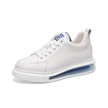LYFAG Skateboard Shoes Unisex Mid Top White/Blue/Gray