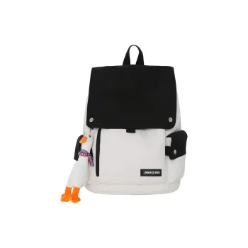 FAMAN Nylon Backpack Regular Women's Black/Pink/Light Yellow/Blue