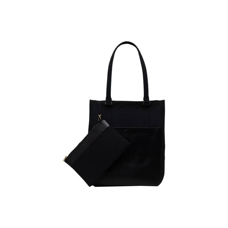 Herschel Nylon Tote Bag Shopping Bag Handbag Large Size Unisex Black-2