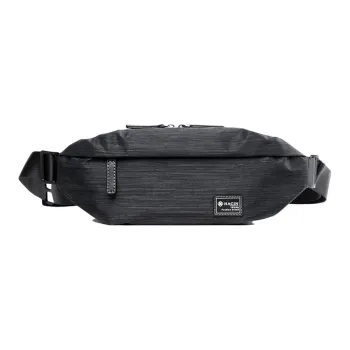 HACIN Oxford Fanny Pack Shoulder Bag Crossbody Bag Regular Men's Black/Stripes Black/Camouflage Black