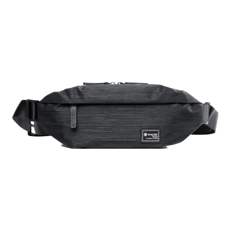 HACIN Oxford Fanny Pack Shoulder Bag Crossbody Bag Regular Men's Black/Stripes Black/Camouflage Black-3