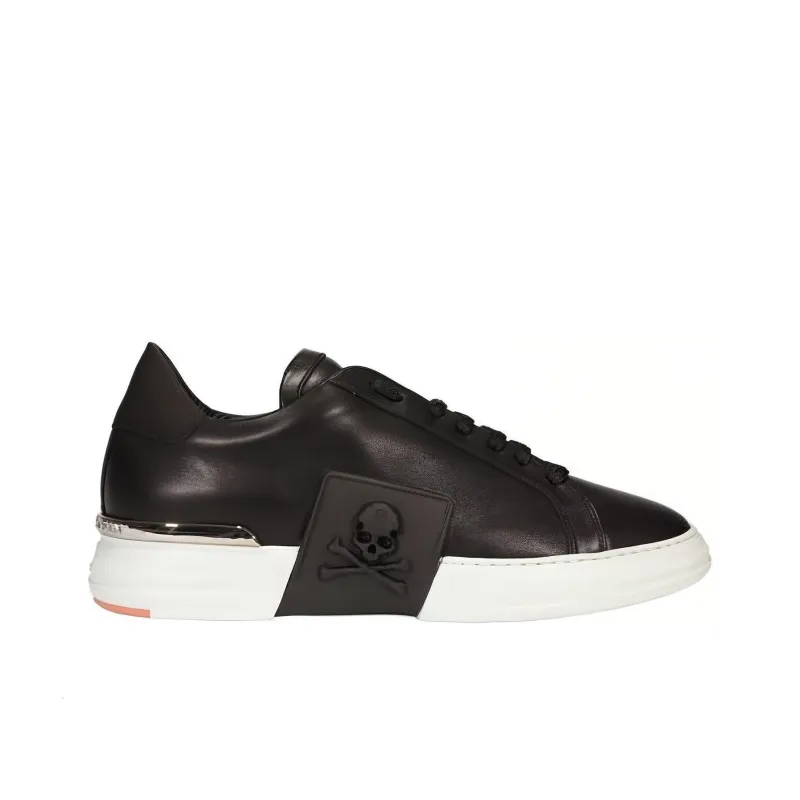 PHILIPP PLEIN Low Top Skateboard Shoes Men's Black-1