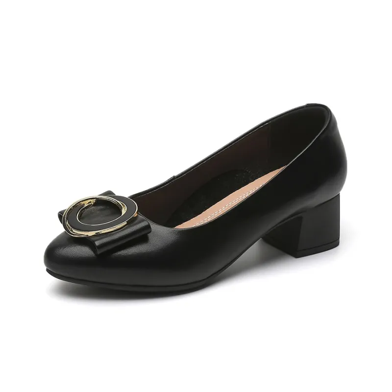 Rich Birds Top Grain Cow Leather Casual Single Shoes 4.5cm Women's-1