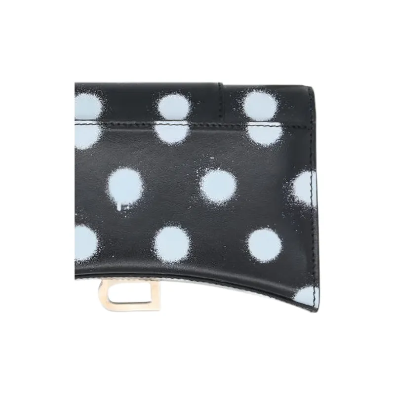 Balenciaga Balenciaga Luggage Collection Leather Wallet Women's Black/White-4