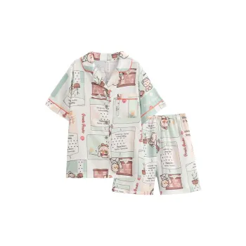 FENTENG Pajama Set Women's Elegant White