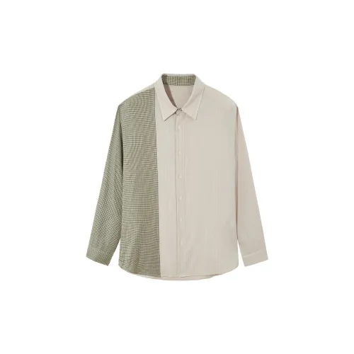 RIVER STONE Shirts Men Apricot Stick