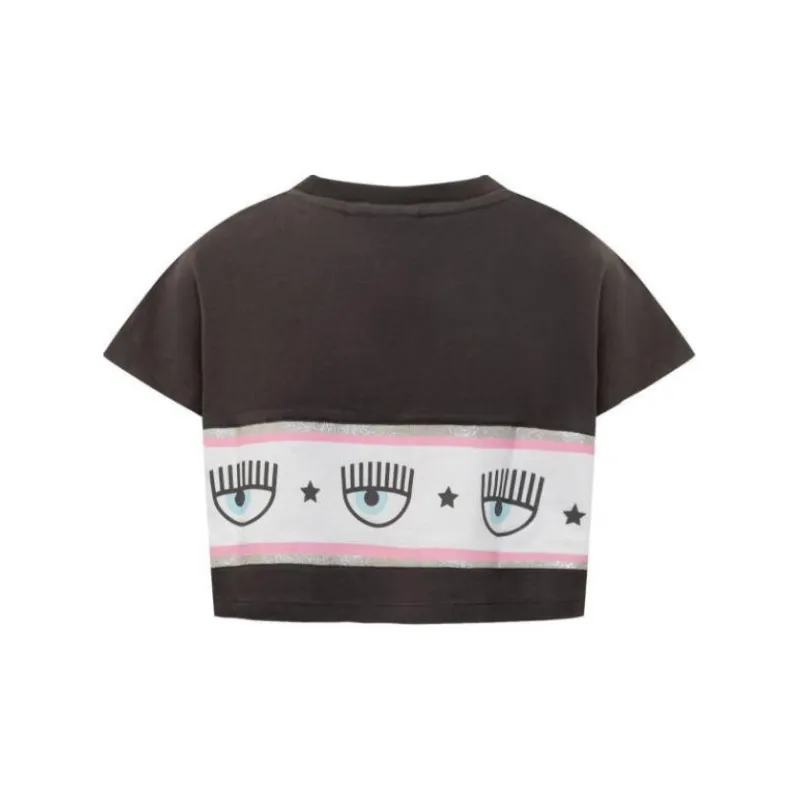 CHIARA FERRAGNI Maxi Logo Mania Crewneck T-Shirt-1