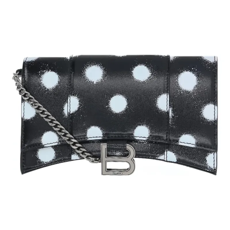 Balenciaga Balenciaga Luggage Collection Leather Wallet Women's Black/White-0