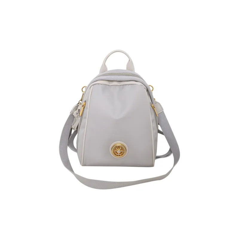 Parker Bear Nylon Spell PU Backpack Unisex Black White Gray Yellow-10