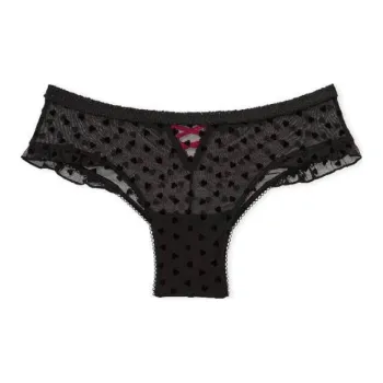 VICTORIA'S SECRET Underpants Women's 1 Pack Black Heart Print