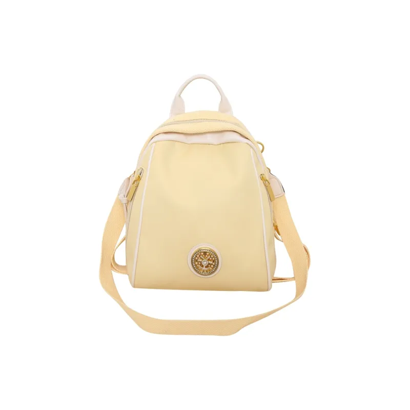Parker Bear Nylon Spell PU Backpack Unisex Black White Gray Yellow-1
