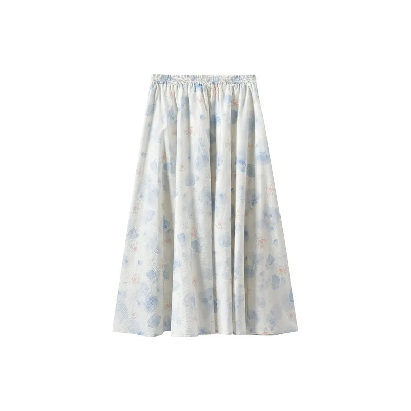 Inman Casual Long Skirt Women's Sky Blue-1