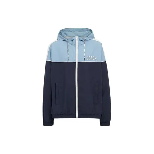 COACH Jackets Men Multicolor Blue