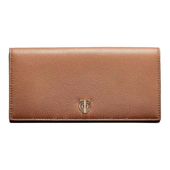 TIFFANY & CO. Leather Wallet Unisex Tan