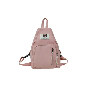 Parker Bear Nylon Backpack Regular Unisex Yellow/Pink/Black/Green/Sky Blue