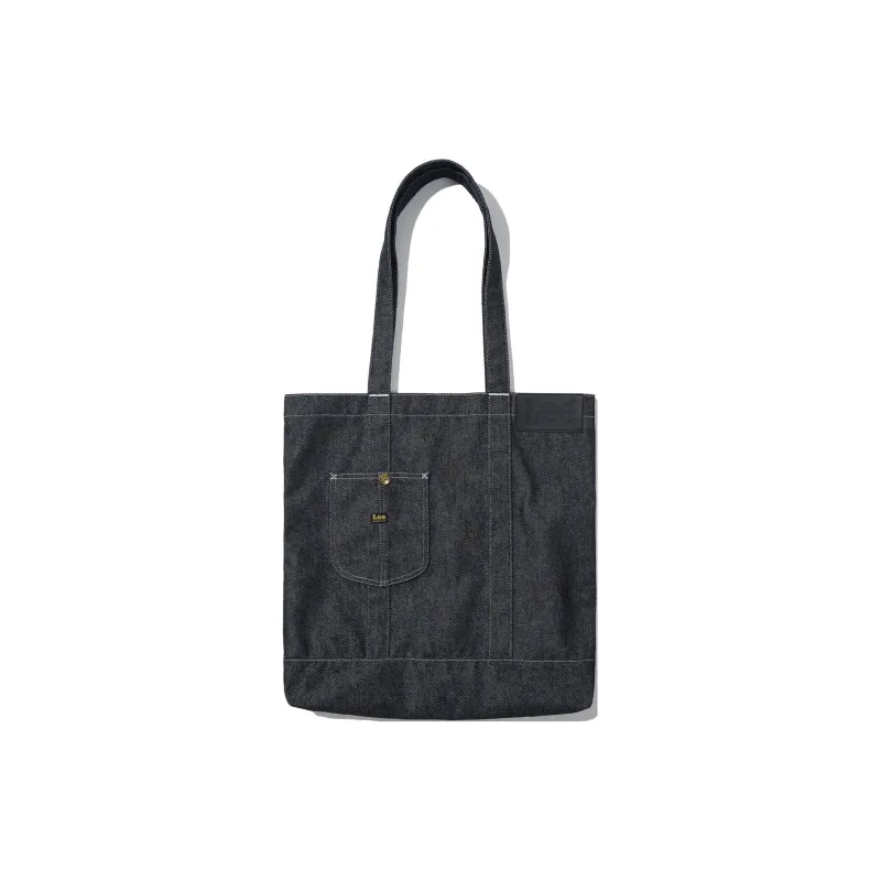 Lee Cotton Tote Bag Shopping Bag Eco Bag Shoulder Bag Regular Unisex Black-0