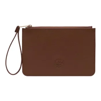 Herschel Pure Vegan Leather Clutch Unisex Saddle Brown
