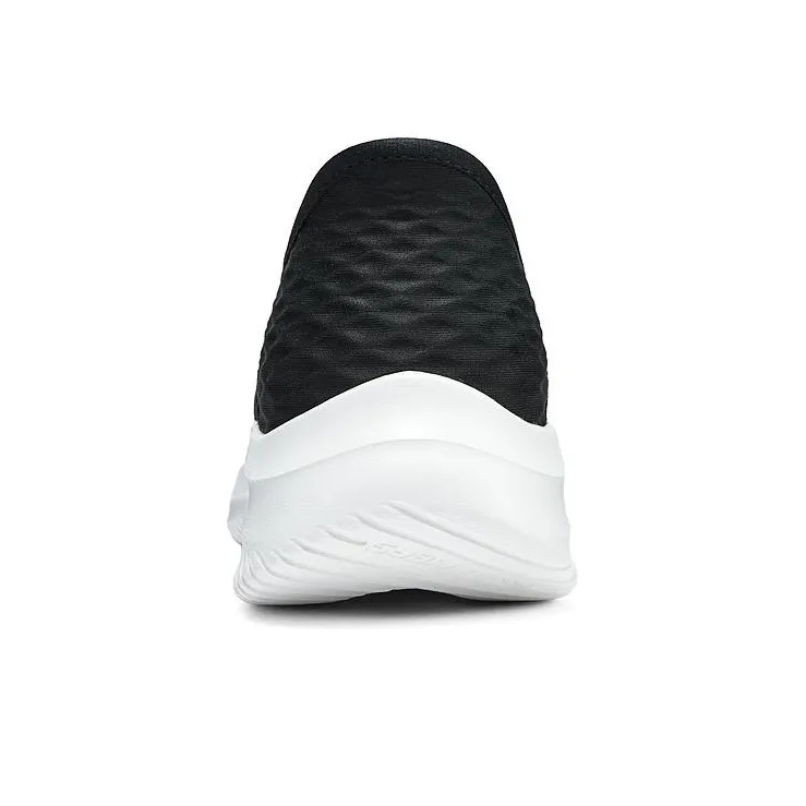 Skechers Slip Ins Hands Free Slip Ins Durable Breathable Low Top Casual Shoes Women's Black White-2