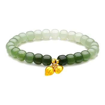 GOLDFISH ALLEY Bracelets Pale Greenish White Jade Women's