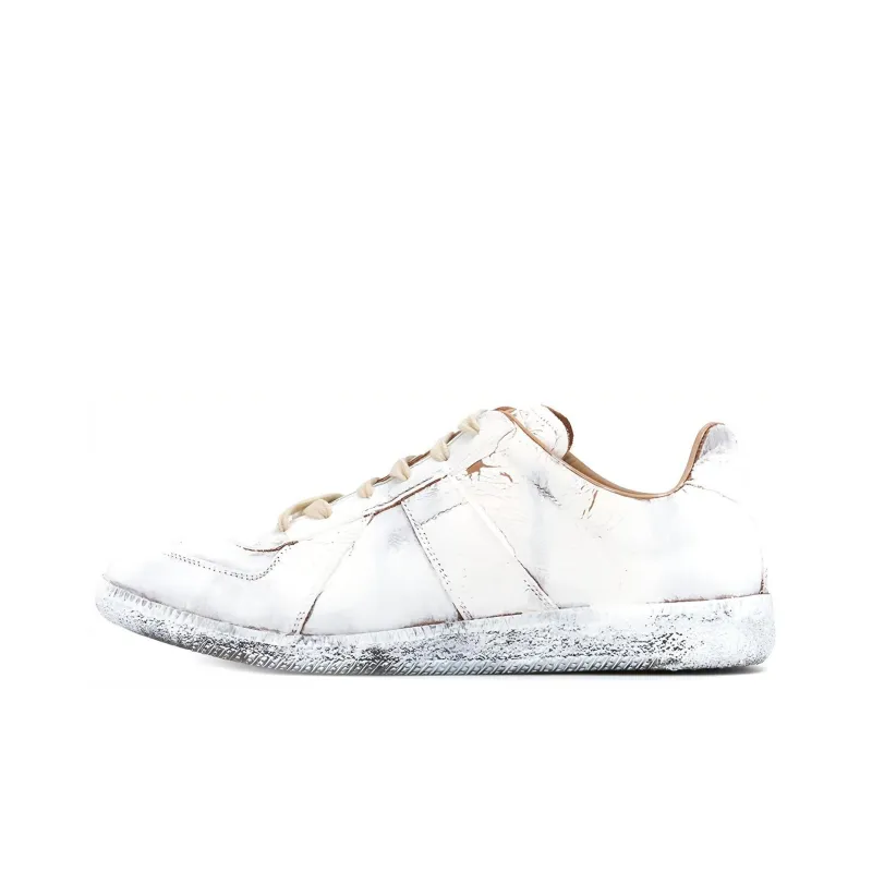 Maison Margiela Replica Low White Brown Paint-0