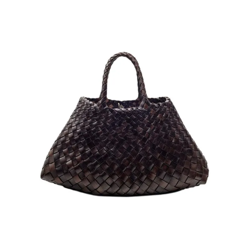 Dragon Diffusion Calfskin Tote Bag, Shopping Bag, Shoulder Bag, Handbag Trumpets Women's Dark Brown-0