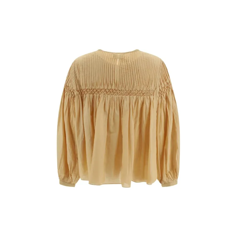 ISABEL MARANT ETOILE Pleat Detailed Buttoned Blouse-1