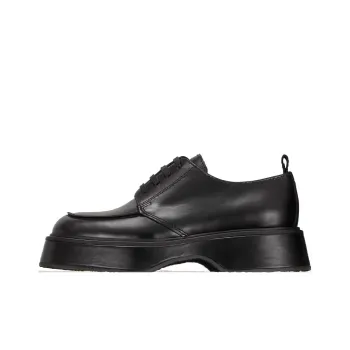 AMI Paris Lace up Leather Loafers